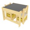 Juego De Mesa Para Niños Con 2 Sillas Irixoa Con Cajas 48 X 61 X 63 Cm [en.casa]