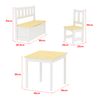 Juego De Mesa Con 2 Sillas Y 1 Banco Para Niños Lousame Pino Mdf Natural / Blanco [en.casa]