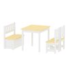 Juego De Mesa Con 2 Sillas Y 1 Banco Para Niños Lousame Pino Mdf Natural / Blanco [en.casa]