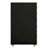 Archivador Móvil Kökar Con 5 Cajones 69x28x41 Cm Acero - Negro Mate [en.casa]