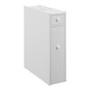 Mueble De Baño Kihniö Angosto Aglomerado 58 X 16 X 48 Cm Blanco [en.casa]