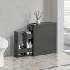 Mueble De Baño Kihniö Angosto Aglomerado 58 X 16 X 48 Cm Gris Oscuro [en.casa]