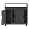 Mueble De Baño Lumijoki Carrito 71 X 70 X 20 Cm Aglomerado Gris Oscuro [en.casa]