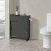 Mueble De Baño Kempele Carrito Aglomerado 67 X 52 X 17 Cm - Gris Oscuro [en.casa]