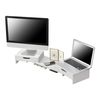 Soporte Para Monitor Marttila Aglomerado 60 X 22 X 11 Cm (altura Ajustable) Blanco [en.casa]