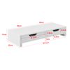 Soporte Para Monitor Marttila Aglomerado 60 X 22 X 11 Cm (altura Ajustable) Blanco [en.casa]