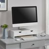 Soporte Para Monitor Mänttä Con 2 Cajones Aglomerado 50 X 18 X 13 Cm Blanco [en.casa]