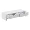 Soporte Para Monitor Mänttä Con 2 Cajones Aglomerado 50 X 18 X 13 Cm Blanco [en.casa]