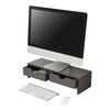 Soporte Para Monitor Mänttä Con 2 Cajones Aglomerado 50 X 18 X 13 Cm Gris Oscuro [en.casa]