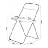 Silla Plegable Pornainen Transparente Acero Cromado 74x46x47 Cm Azul Claro - [en.casa]