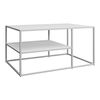 Mesa De Centro Solund Rectangular Acero 45 X 90 X 60 Cm - En Blanco Mate [en.casa]