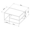 Mesa De Centro Solund Rectangular Acero 45 X 90 X 60 Cm - En Blanco Mate [en.casa]