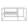 Mesa De Centro Solund Rectangular Acero 45 X 90 X 60 Cm - En Blanco Mate [en.casa]