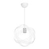 Lámpara Colgante Hove 1 X E27 20 W Metal 30 X 28 Cm Blanco / Plateado [lux.pro]