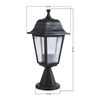 Lámpara De Sobremuro De Exterior Ipswich 1xe27 Ip44 Plástico 38 X 15 Cm Negro [lux.pro]