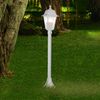 Luz De Pie Para Exterior Keighley 1xe27 Ip44 Metal Plástico 27 X 15 Cm Blanco [lux.pro]