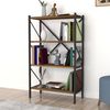 Librería Vanylven De 4 Niveles Aglomerado/metal 121 X 66 X 34 Cm Nogal [en.casa]