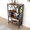 Librería Vanylven De 4 Niveles Aglomerado/metal 121 X 66 X 34 Cm Nogal [en.casa]