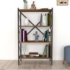 Librería Vanylven De 4 Niveles Aglomerado/metal 121 X 66 X 34 Cm Nogal [en.casa]