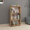 Librería Vara De 3 Niveles Aglomerado 106 X 55 X 20 Cm Roble [en.casa]