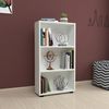 Librería Vara De 3 Niveles Aglomerado 106 X 55 X 20 Cm Blanco [en.casa]