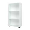 Librería Vara De 3 Niveles Aglomerado 106 X 55 X 20 Cm Blanco [en.casa]