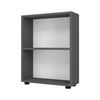 Librería Vara De 2 Niveles Aglomerado 72 X 55 X 20 Cm Antracita [en.casa]