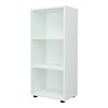 Librería Vara De 3 Niveles Aglomerado 108 X 49 X 30 Cm Blanco [en.casa]