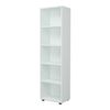 Librería Vara De 5 Niveles Aglomerado 178 X 49 X 30 Cm Blanco [en.casa]