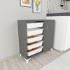 Mueble De Almacenamiento Lødingen Aglomerado/plástico 79 X 77 X 30 Cm Antracita/blanco [en.casa]