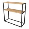 Mesa Consola Hemsedal Un Estante Aglomerado/metal 90 X 90 X 34 Cm Roble [en.casa]