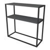 Mesa Consola Hemsedal Un Estante Aglomerado/metal 90 X 90 X 34 Cm Antracita [en.casa]