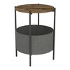 Mesa Auxiliar Hofors Aglomerado/metal 60 X Ø 43 Cm Roble Antiguo / Gris [en.casa]