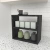 Estantería De Cocina Hjo 2 Niveles Aglomerado 40 X 44 X 20 Cm Mármol Negro [en.casa]