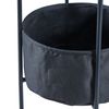 Mesa Auxiliar Suonenjoki Metal/aglomerado 59 X Ø 47cm Negro Efecto Nogal Gris [en.casa]