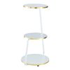 Mesa Auxiliar Sipoo Metal/aglomerado 74x46x37 Cm Blanco / Dorado [en.casa]