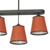 Lámpara Colgante Ruislip 3xe27 60 W Plástico Tela Pvc 56 X 57 X 15 Cm Naranja / Negro [lux.pro]