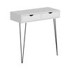 Mesa Consola Ebeltoft Con 2 Cajones Aglomerado 90 X 90 X 40 Cm Blanco / Negro [en.casa]