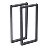 [en.casa] Juego De 2 Patas De Mesa Møldrup Acero 56 X 27 Cm Negro Mate