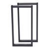 [en.casa] Juego De 2 Patas De Mesa Møldrup Acero 56 X 27 Cm Negro Mate