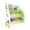 Estantería Para Niños Ponteceso Motivo Dinosaurio Aglomerado/tela 74 X 62 X 27 Cm Multicolor [en.casa]