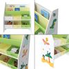 Estantería Para Niños Ponteceso Motivo Dinosaurio Aglomerado/tela 74 X 62 X 27 Cm Multicolor [en.casa]