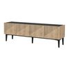 Mueble De Tv Oppdal Aglomerado/plástico 45 X 154 X 37 Cm Roble / Mármol Negro [en.casa]