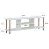 Mueble Tv Ærøskøbing Aglomerado 43 X 120 X 29 Cm Blanco [en.casa]