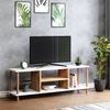 Mueble Tv Ærøskøbing Aglomerado 43 X 120 X 29 Cm Blanco / Efecto Madera [en.casa]