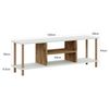 Mueble Tv Ærøskøbing Aglomerado 43 X 120 X 29 Cm Blanco / Efecto Madera [en.casa]