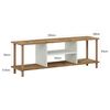 Mueble Tv Ærøskøbing Aglomerado 43 X 120 X 29 Cm Efecto Madera / Blanco [en.casa]