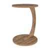 Mesa Auxiliar Holeby Con 4 Ruedas Aglomerado 56 X Ø 38 Cm - Efecto Madera [en.casa]