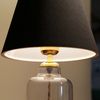 Lámpara De Mesa Oldham 1xe27 20 W Plástico/tela 14 X Ø 22 Cm Negro / Latón [lux.pro]