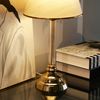 Lámpara De Mesa Paisley 1xe27 20 W Plástico/tela 14 X Ø 22 Cm Latón / Beige [lux.pro]